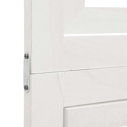 vidaXL Room Divider 3 Panels White Solid Wood Paulownia
