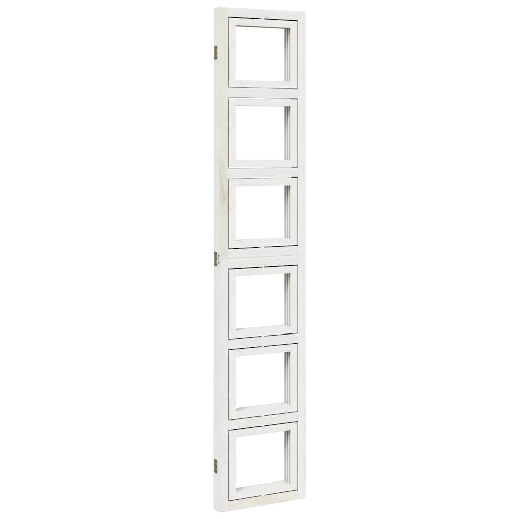 vidaXL Room Divider 3 Panels White Solid Wood Paulownia