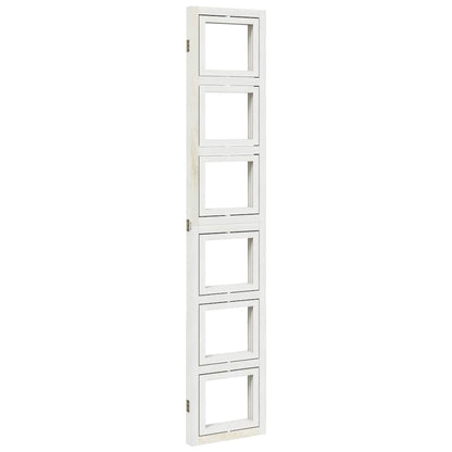 vidaXL Room Divider 3 Panels White Solid Wood Paulownia