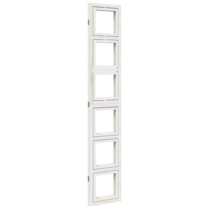 vidaXL Room Divider 3 Panels White Solid Wood Paulownia