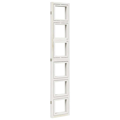 vidaXL Room Divider 4 Panels White Solid Wood Paulownia
