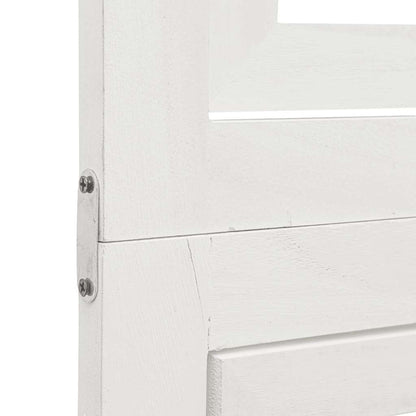 vidaXL Room Divider 5 Panels White Solid Wood Paulownia