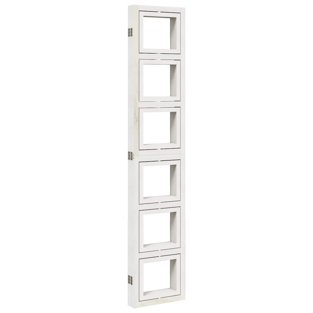vidaXL Room Divider 5 Panels White Solid Wood Paulownia
