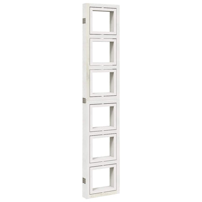 vidaXL Room Divider 5 Panels White Solid Wood Paulownia