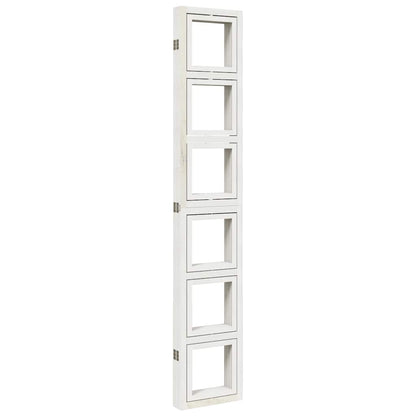 vidaXL Room Divider 5 Panels White Solid Wood Paulownia