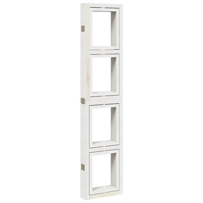 vidaXL Room Divider 6 Panels White Solid Wood Paulownia