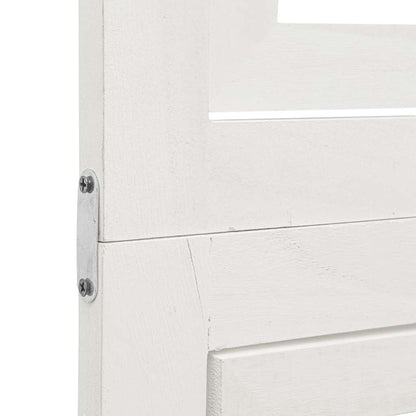 vidaXL Room Divider 6 Panels White Solid Wood Paulownia