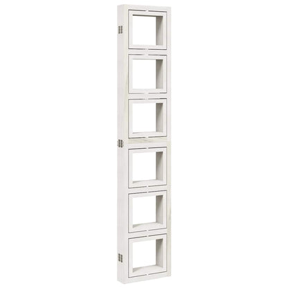 vidaXL Room Divider 6 Panels White Solid Wood Paulownia