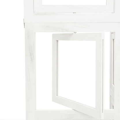 vidaXL Room Divider 6 Panels White Solid Wood Paulownia