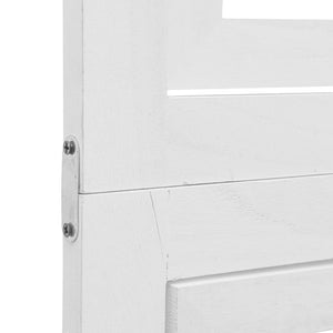 vidaXL Room Divider 6 Panels White Solid Wood Paulownia