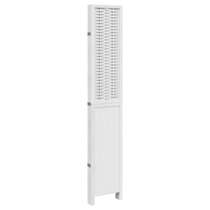 vidaXL Room Divider 5 Panels White Solid Wood Paulownia