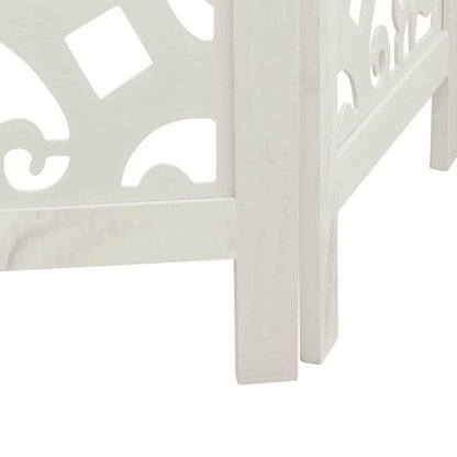 vidaXL Room Divider 6 Panels White Solid Wood Paulownia