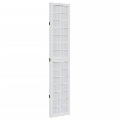 vidaXL Room Divider 3 Panels White Solid Wood Paulownia