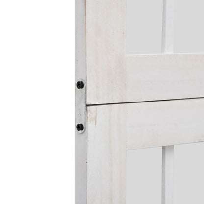 vidaXL Room Divider 6 Panels White Solid Wood Paulownia