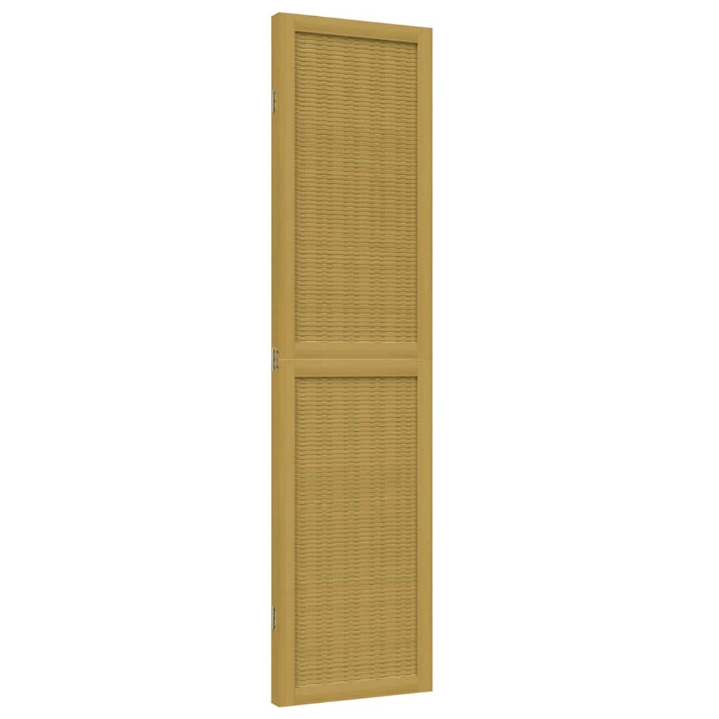 vidaXL Room Divider 3 Panels Brown Solid Wood Paulownia