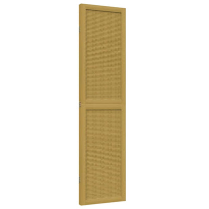 vidaXL Room Divider 3 Panels Brown Solid Wood Paulownia