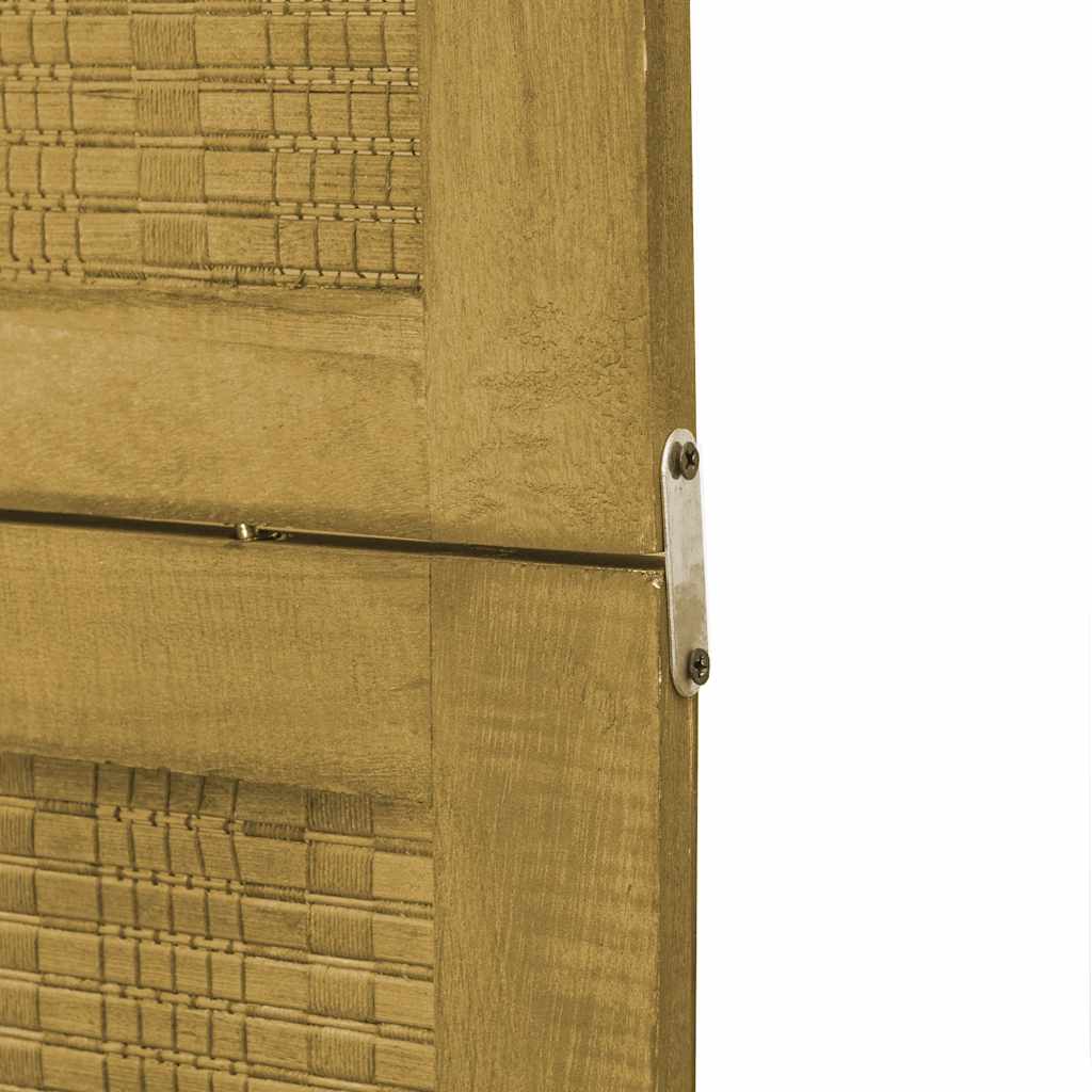 vidaXL Room Divider 3 Panels Brown Solid Wood Paulownia