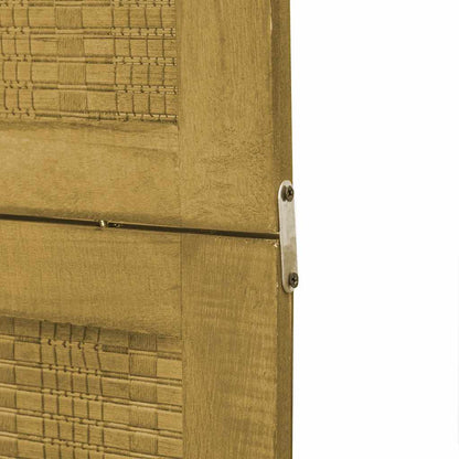 vidaXL Room Divider 3 Panels Brown Solid Wood Paulownia
