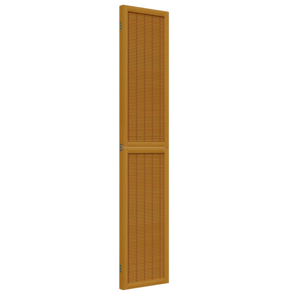 vidaXL Room Divider 3 Panels Brown Solid Wood Paulownia