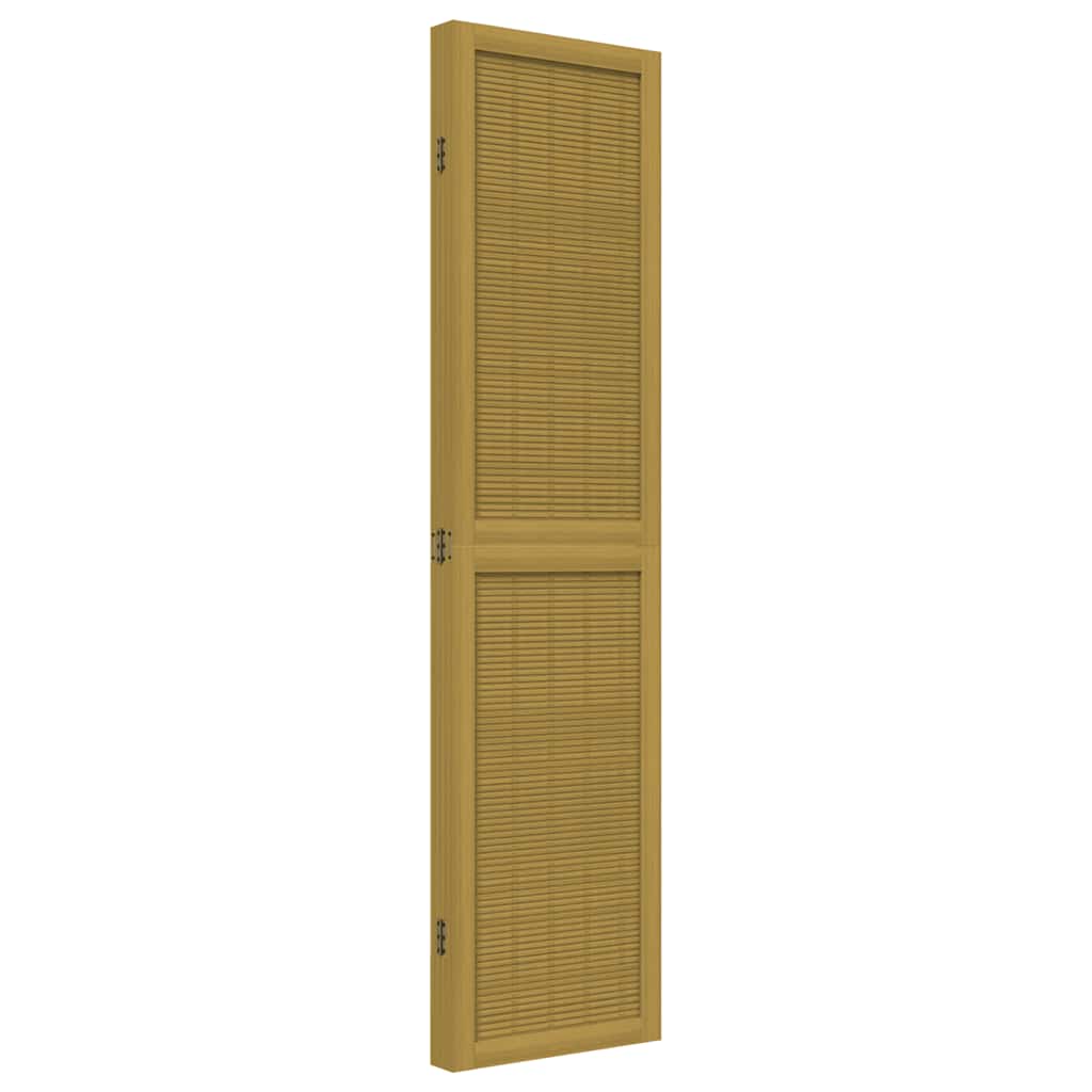 vidaXL Room Divider 4 Panels Brown Solid Wood Paulownia