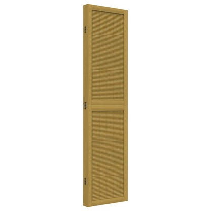 vidaXL Room Divider 4 Panels Brown Solid Wood Paulownia