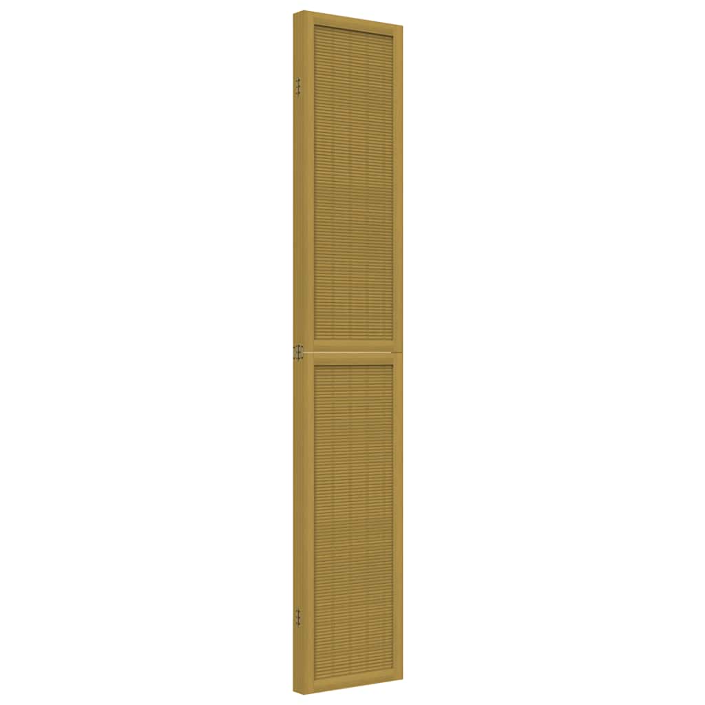 vidaXL Room Divider 4 Panels Brown Solid Wood Paulownia