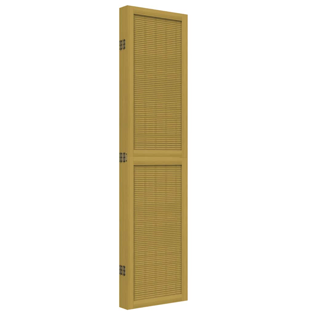 vidaXL Room Divider 5 Panels Brown Solid Wood Paulownia
