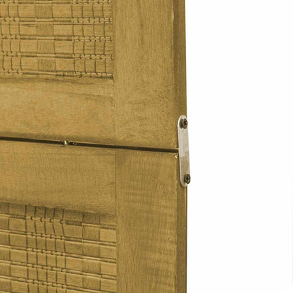 vidaXL Room Divider 5 Panels Brown Solid Wood Paulownia