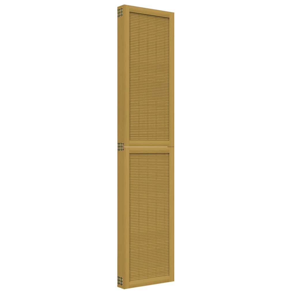 vidaXL Room Divider 5 Panels Brown Solid Wood Paulownia