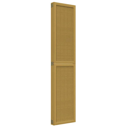 vidaXL Room Divider 5 Panels Brown Solid Wood Paulownia