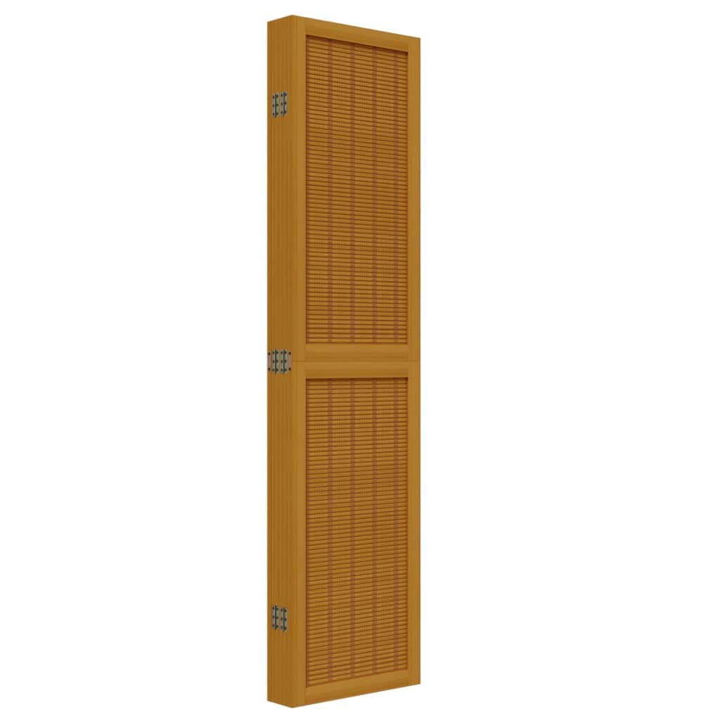 vidaXL Room Divider 6 Panels Brown Solid Wood Paulownia