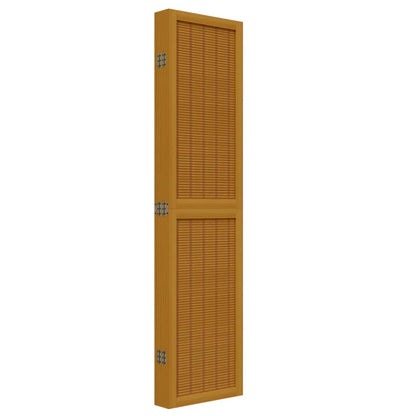 vidaXL Room Divider 6 Panels Brown Solid Wood Paulownia