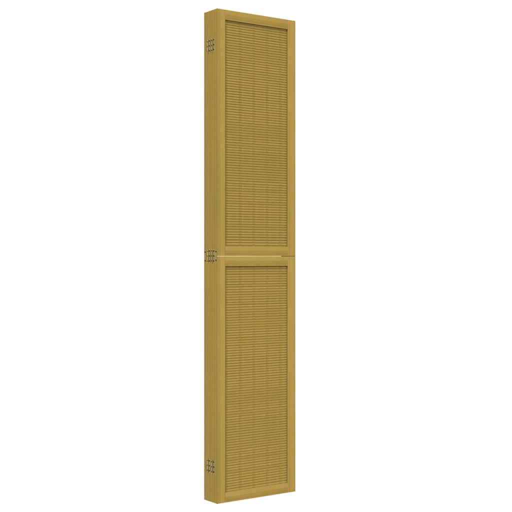 vidaXL Room Divider 6 Panels Brown Solid Wood Paulownia