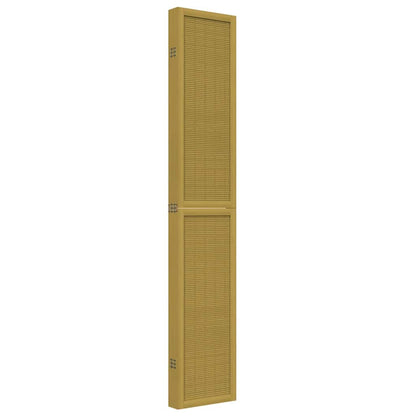 vidaXL Room Divider 6 Panels Brown Solid Wood Paulownia