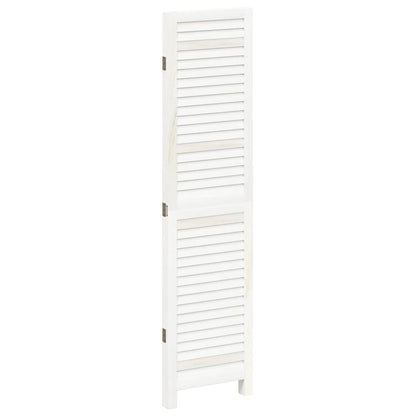 vidaXL Room Divider 3 Panels White Solid Wood Paulownia