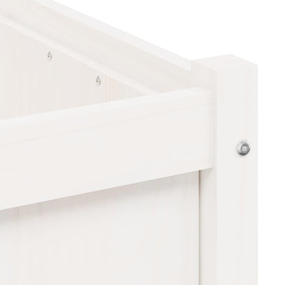 vidaXL Garden Planter White 70x70x70 cm Solid Wood Pine