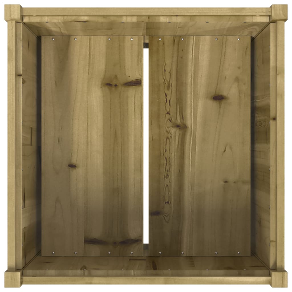vidaXL Garden Planter 70x70x70 cm Impregnated Wood Pine