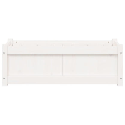 vidaXL Garden Planter White 90x31x31 cm Solid Wood Pine