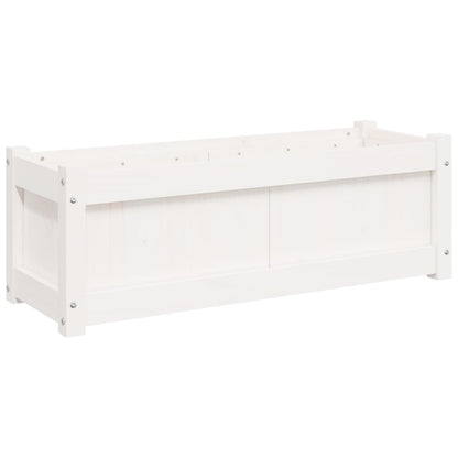 vidaXL Garden Planter White 90x31x31 cm Solid Wood Pine