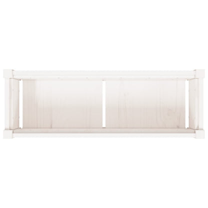 vidaXL Garden Planter White 90x31x31 cm Solid Wood Pine