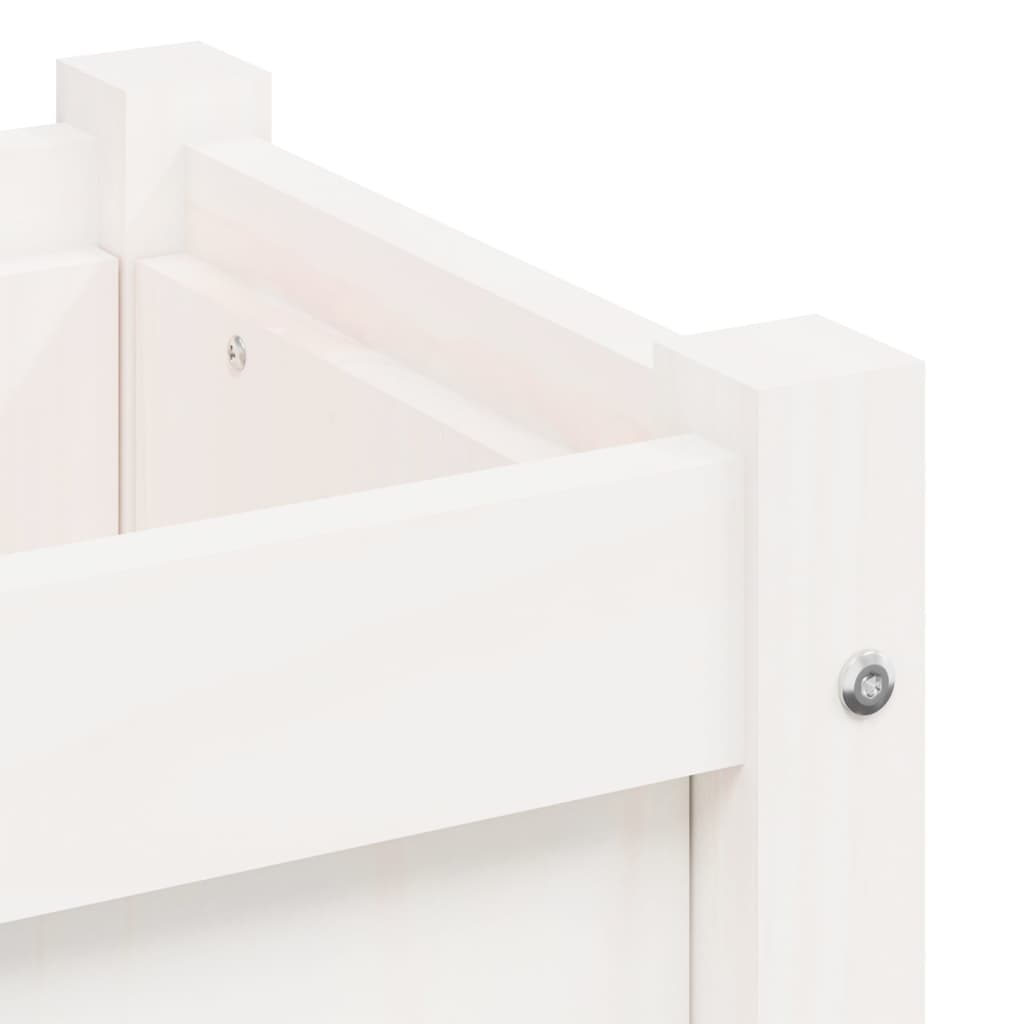 vidaXL Garden Planter White 90x31x31 cm Solid Wood Pine