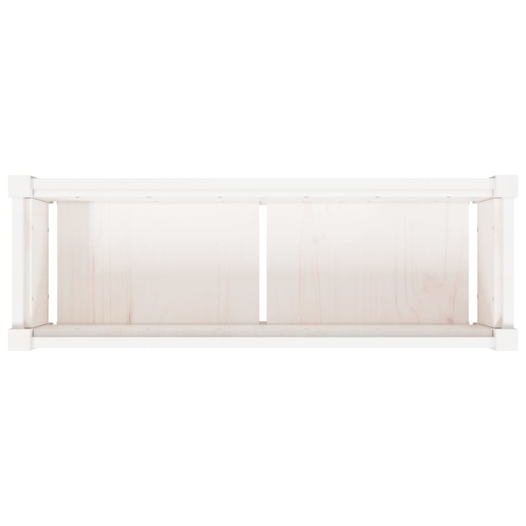 vidaXL Garden Planters 2 pcs White Solid Wood Pine