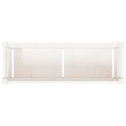 vidaXL Garden Planters 2 pcs White Solid Wood Pine