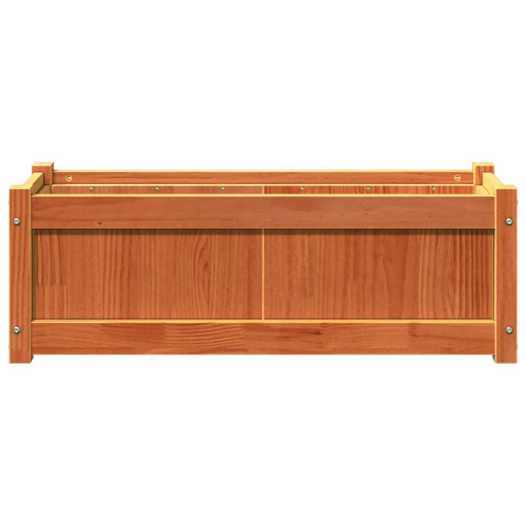 vidaXL Garden Planters 2 pcs Wax Brown Solid Wood Pine