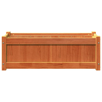 vidaXL Garden Planters 2 pcs Wax Brown Solid Wood Pine