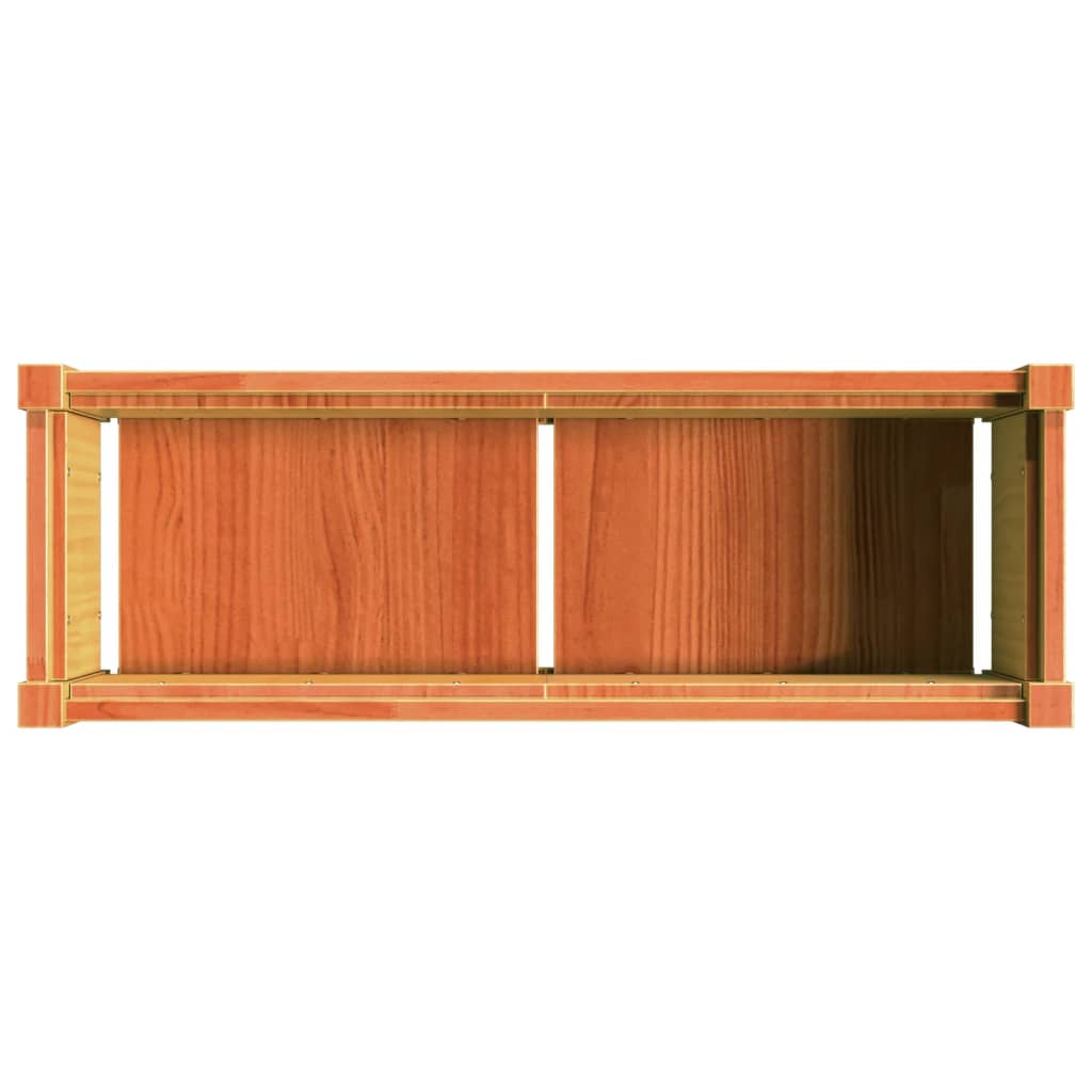vidaXL Garden Planters 2 pcs Wax Brown Solid Wood Pine
