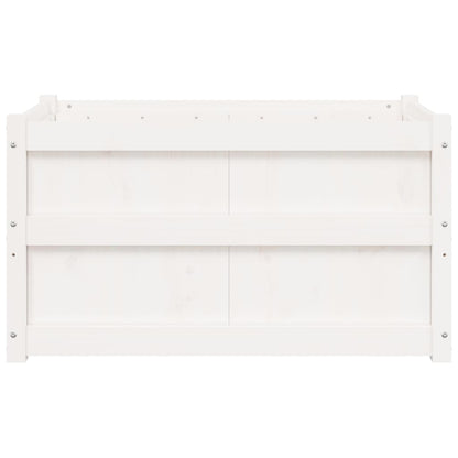 vidaXL Garden Planter White 90x50x50 cm Solid Wood Pine