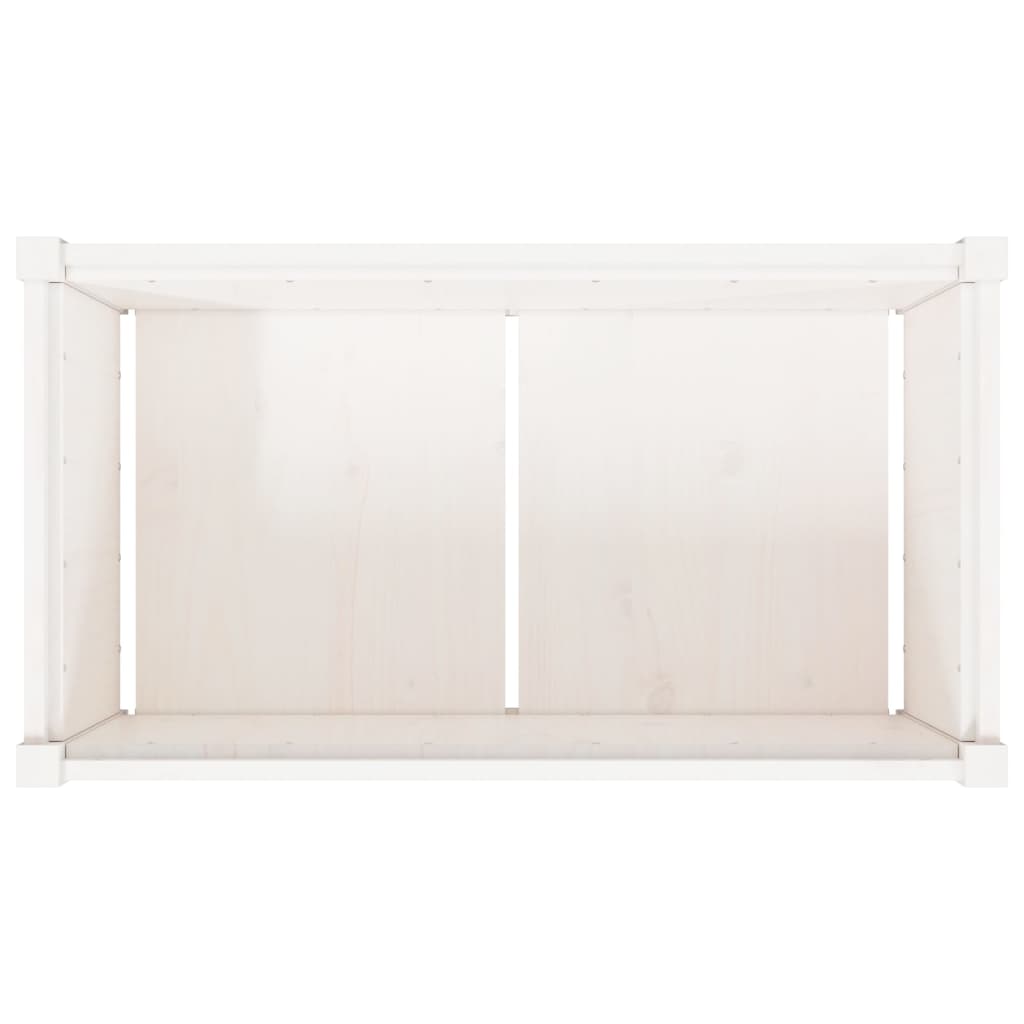 vidaXL Garden Planters 2 pcs White Solid Wood Pine