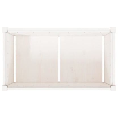 vidaXL Garden Planters 2 pcs White Solid Wood Pine