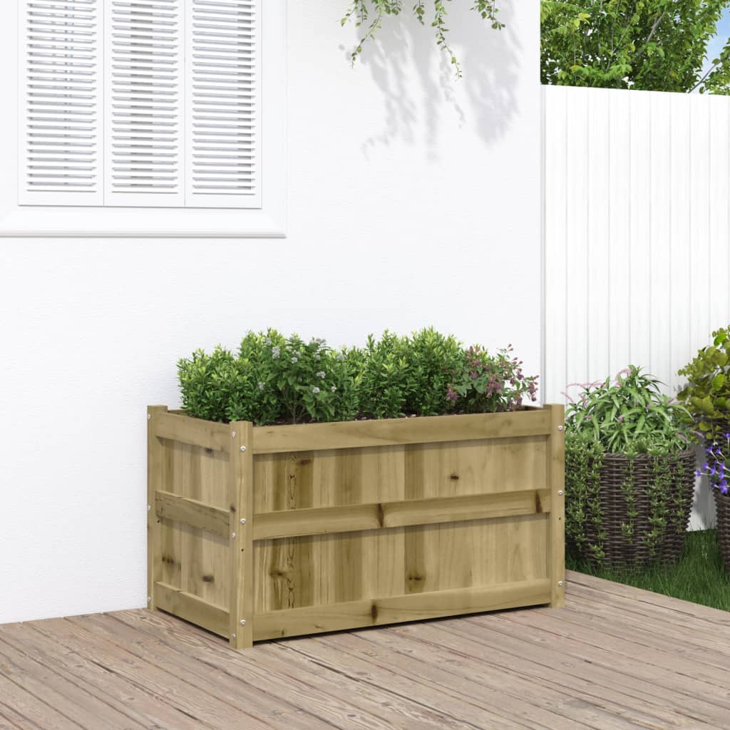 vidaXL Garden Planter 90x50x50 cm Impregnated Wood Pine